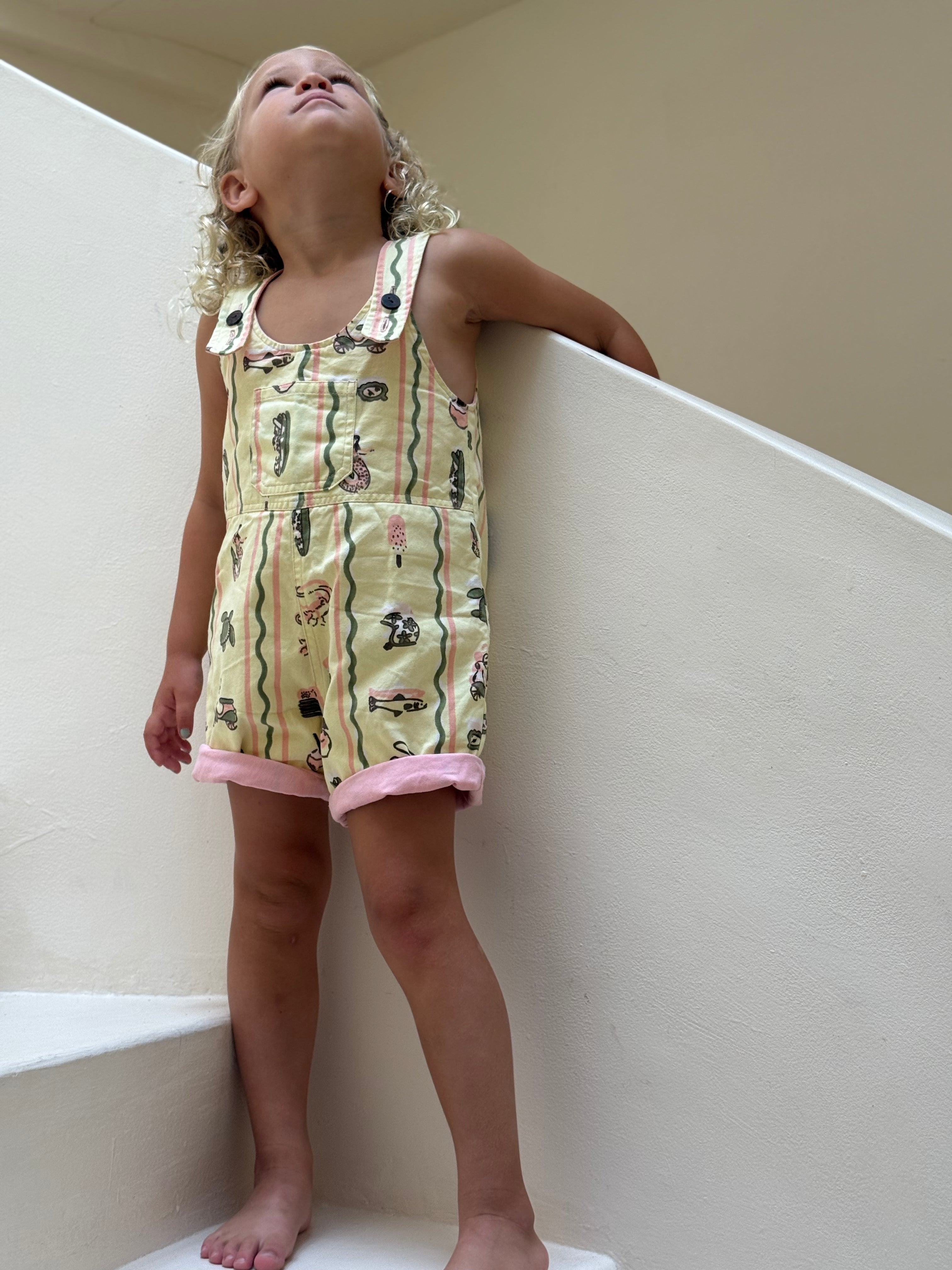 Tiki overalls Reversible (Two in one)