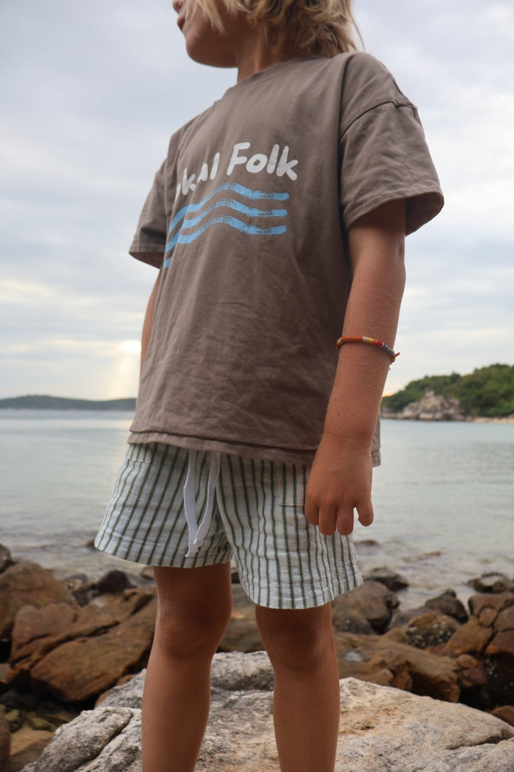 Duke Shorts Olive/Ocean stripe – Reversible (Two shorts in one ) - LOKAL FOLK