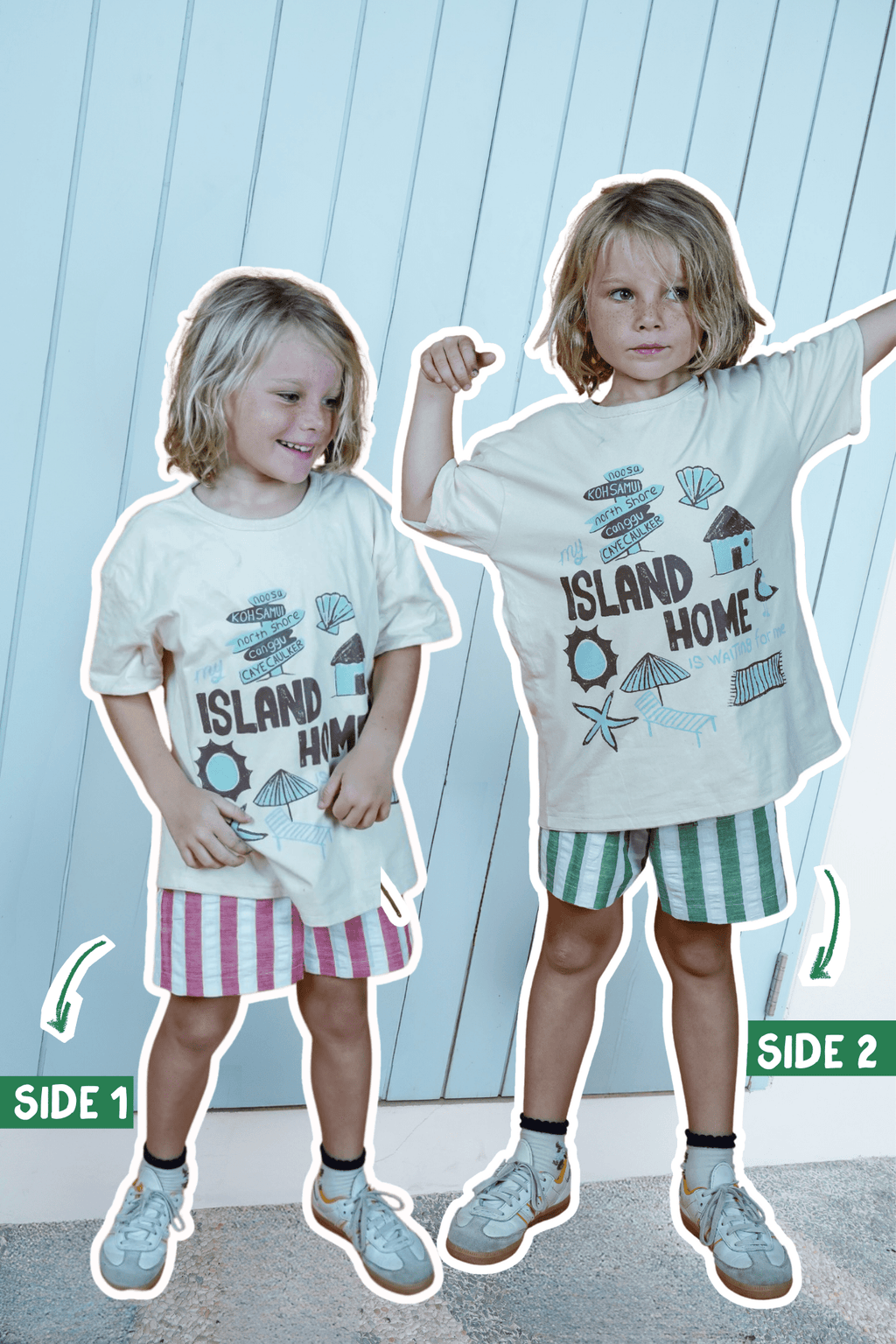 Duke Stripe Shorts – Reversible (Two shorts in one ) - LOKAL FOLK