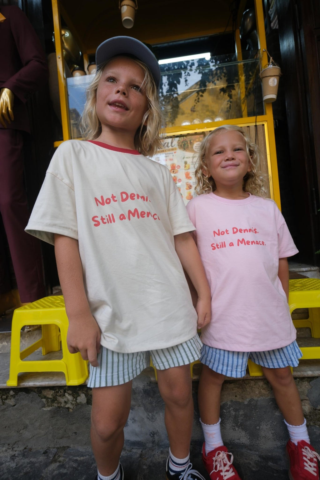 Little Menace Reversible Tee Lemon Squash - LOKAL FOLK