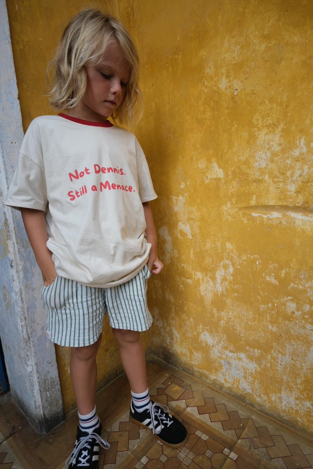 Little Menace Reversible Tee Sea/Sand - LOKAL FOLK