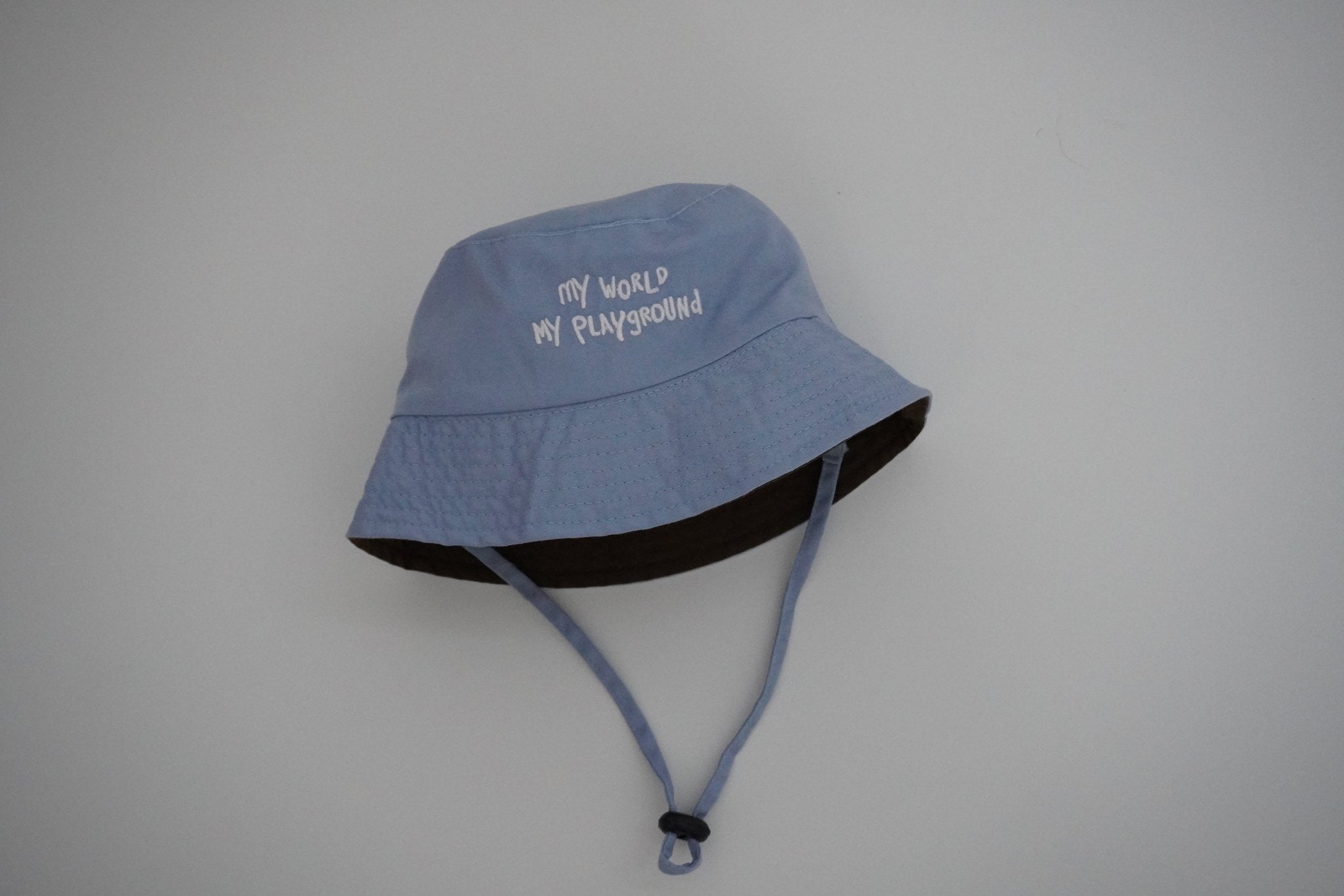 My World Reversible Bucket Hat Blue/Brown - LOKAL FOLK