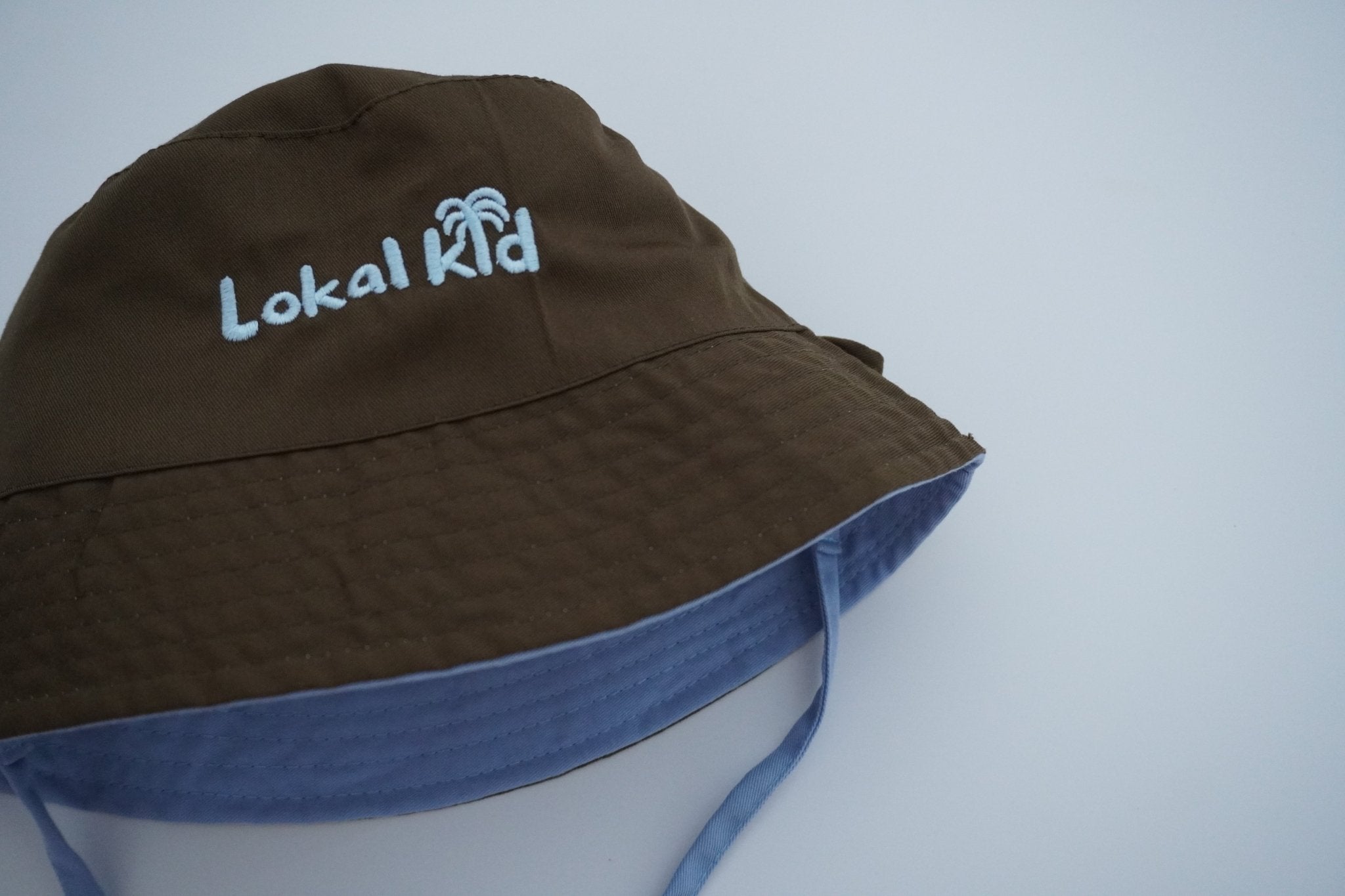 My World Reversible Bucket Hat Blue/Brown - LOKAL FOLK