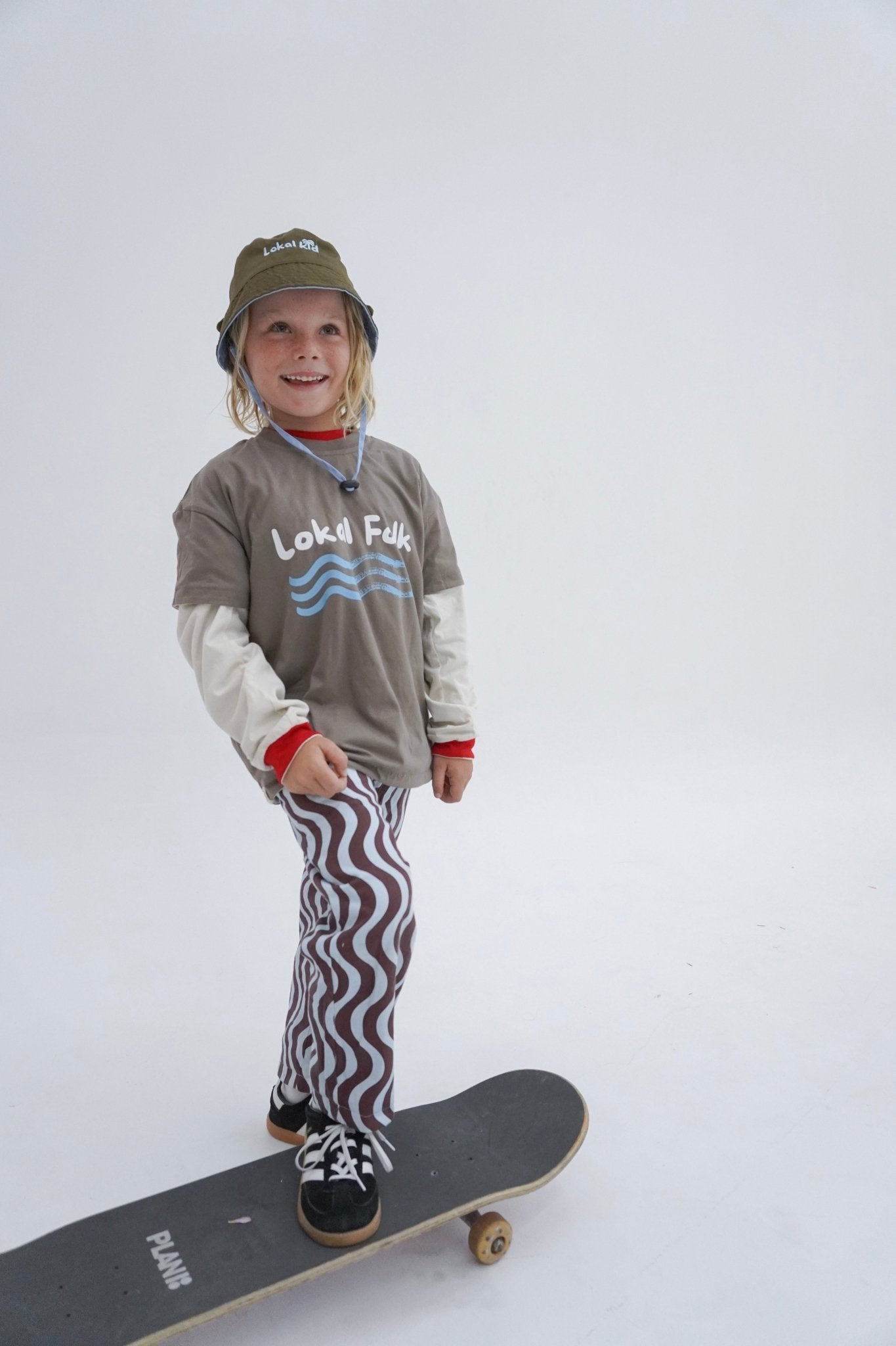 My World Reversible Bucket Hat Blue/Brown - LOKAL FOLK