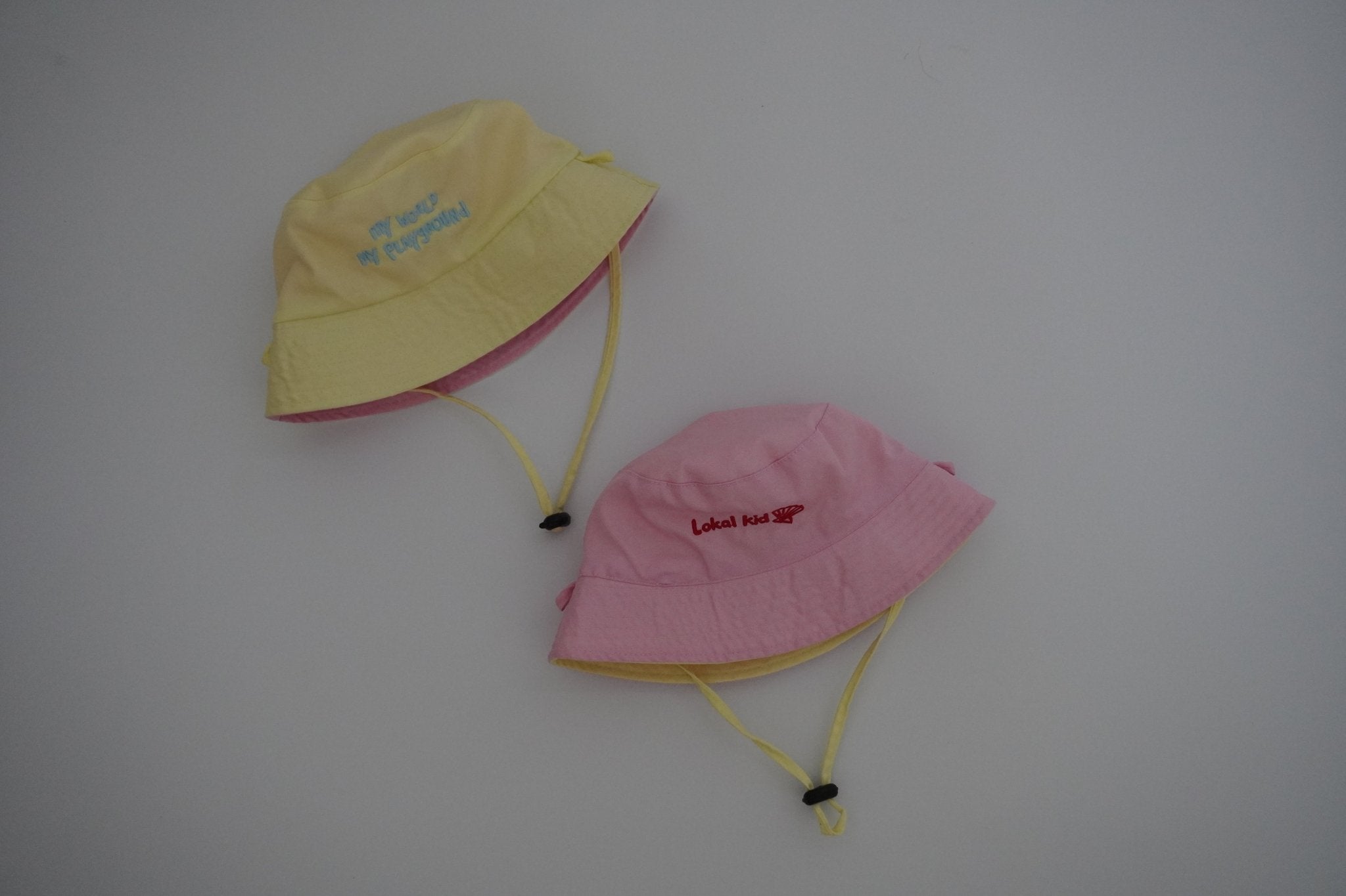 My World Reversible Bucket Hat Pink/Yellow - LOKAL FOLK