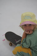 My World Reversible Bucket Hat Pink/Yellow - LOKAL FOLK