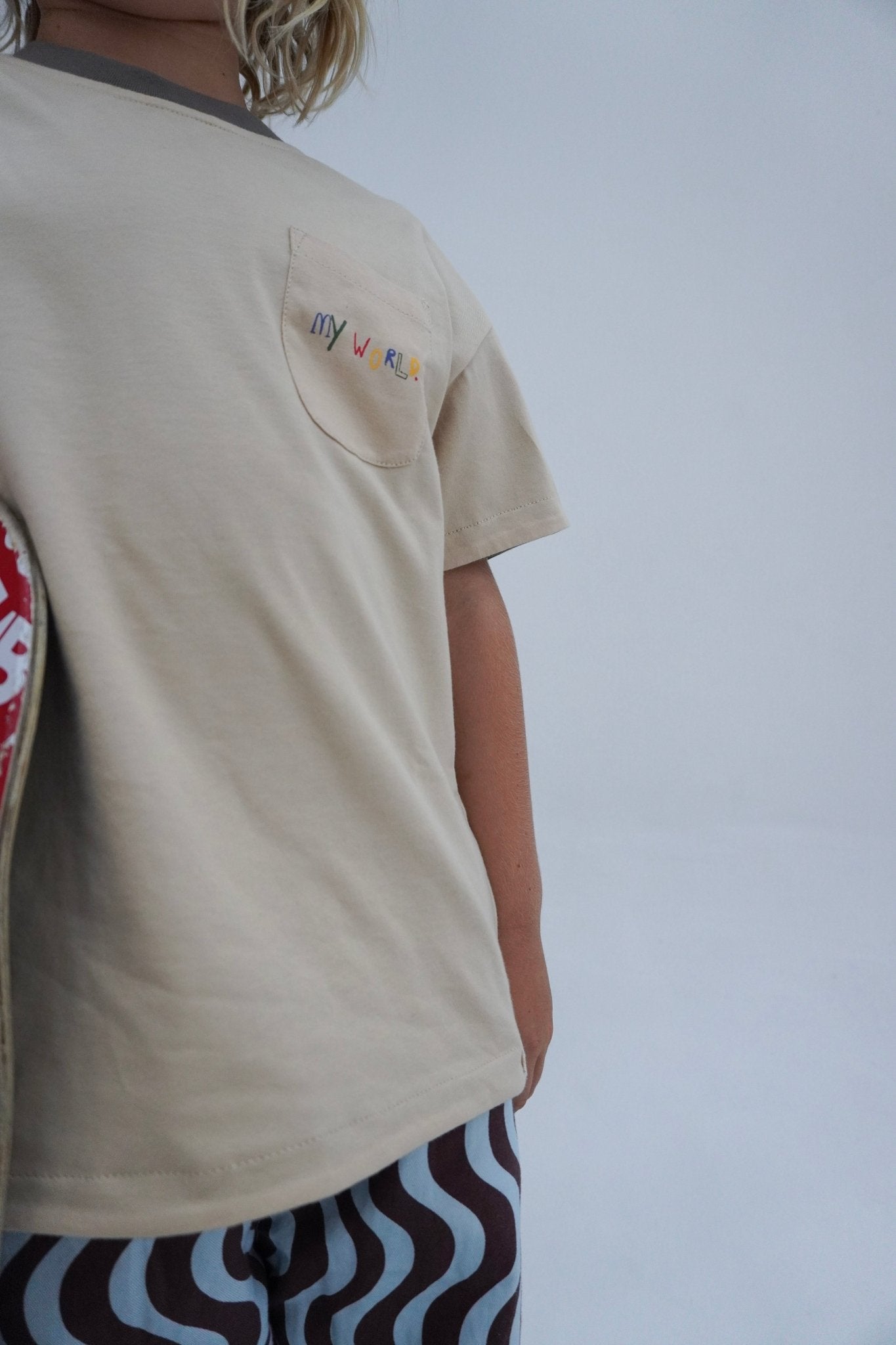 My World Reversible Tee Charcoal/Sand - LOKAL FOLK