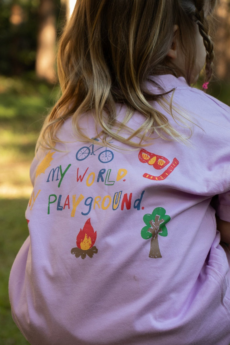 My World Reversible Tee Lilac Sugar - LOKAL FOLK