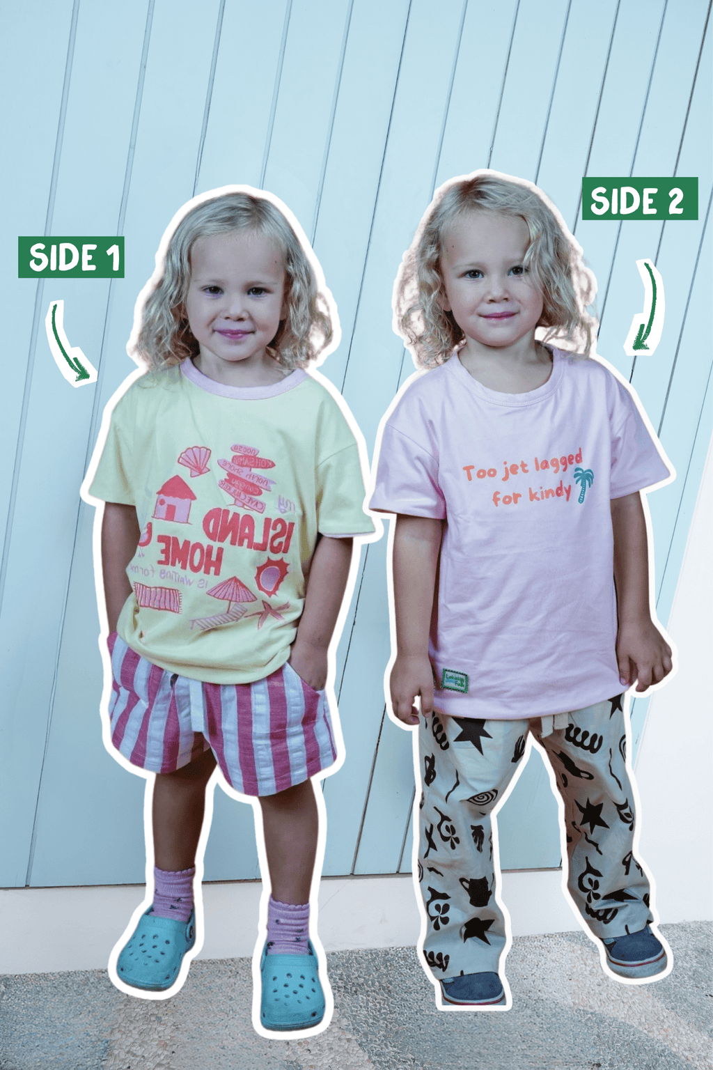 Traveller Tee Pink/Yellow – Reversible (Two tees in one) - LOKAL FOLK