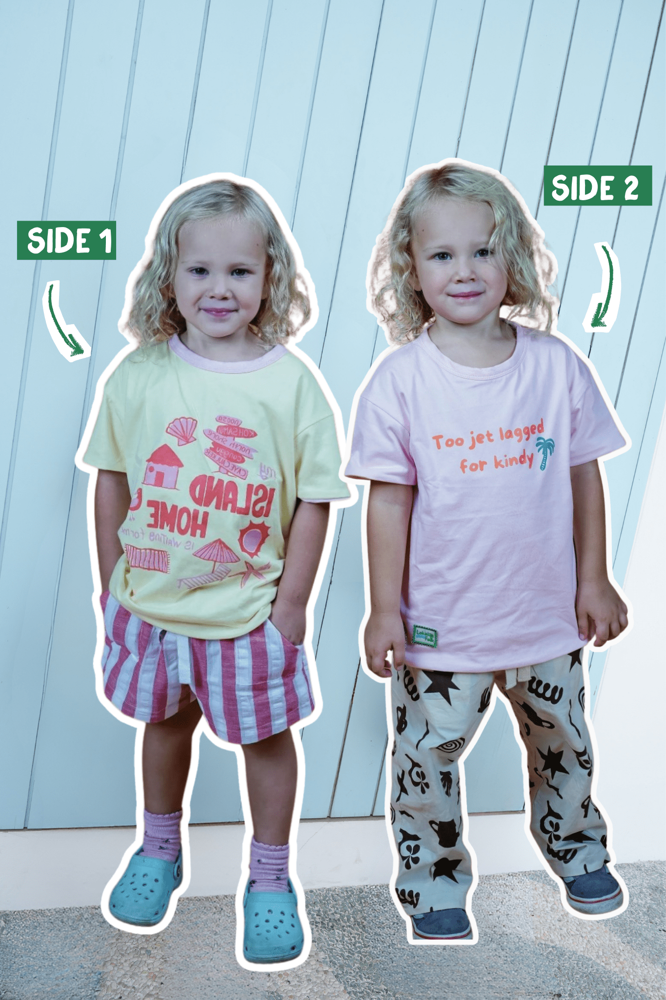 Traveller Tee Pink/Yellow – Reversible (Two tees in one) - LOKAL FOLK