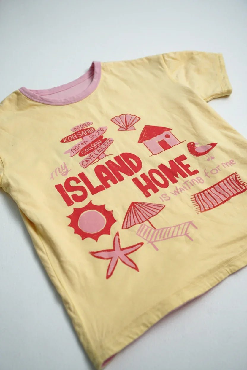Traveller Tee Pink/Yellow – Reversible (Two tees in one) - LOKAL FOLK